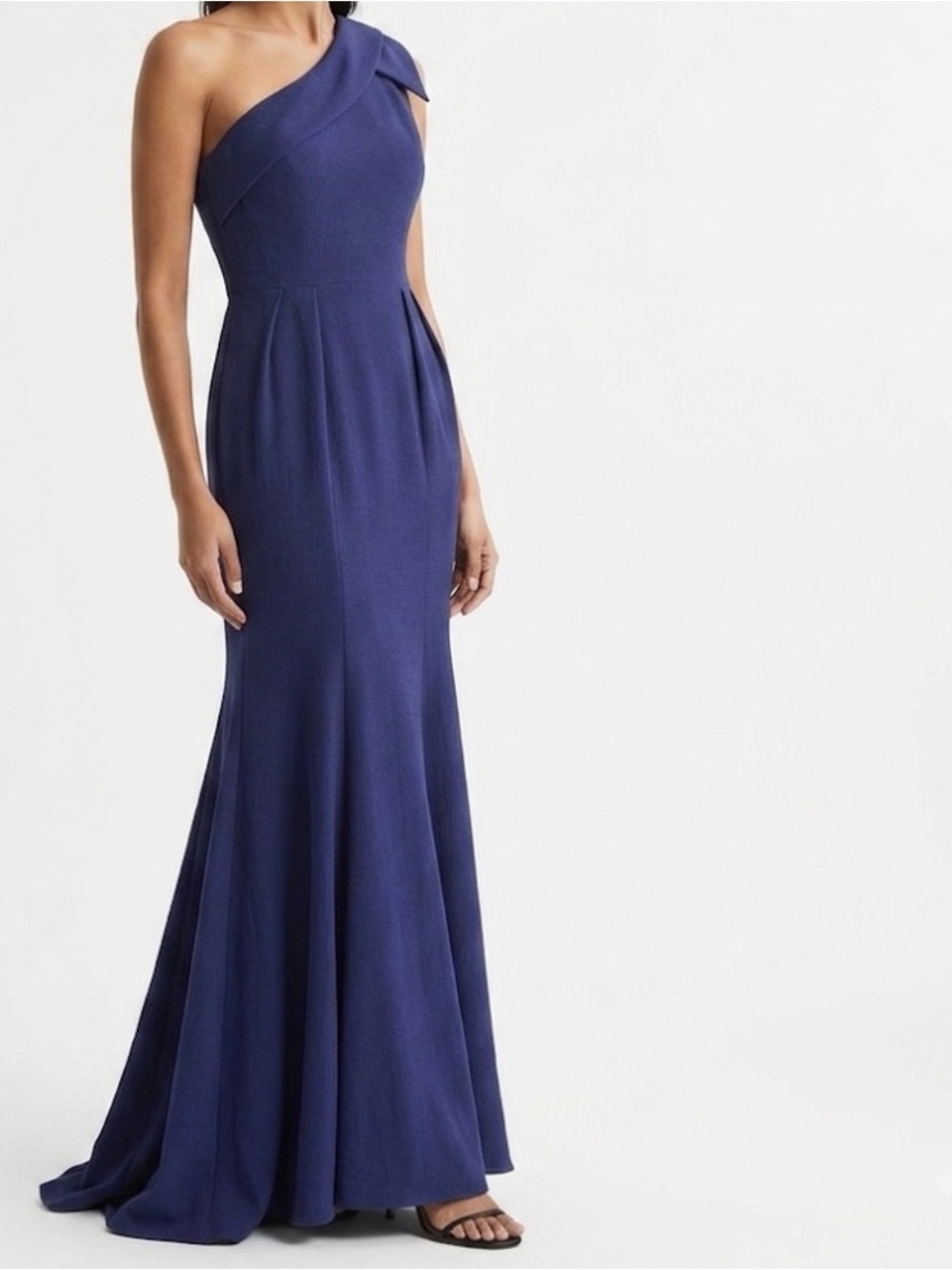 Elegant Blue One Shoulder Women's Dress